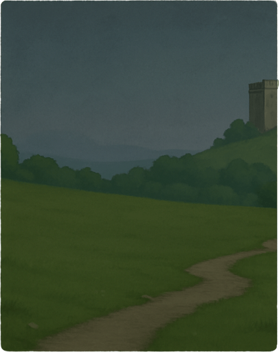 Gerçek hayata yakın bir menü arka planı istiyorum. Yeşil doğa, çimenlikler ve taş yollar olsun. Uzakta bir kale ya da yapı görünsün. Gökyüzü mavi ve açık olsun, hava gündüz gibi. Renkler doğal tonlarda olsun, altın veya süslü detaylar olmasın. Arka plan sade ve huzurlu bir ortam sunsun, ortası menü için boş ve hafif koyu olabilir..
In-Game asset.  2d.  High contrast.  No shadows