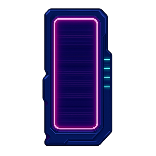 make cyberpunk retro, neon wall. No background. Transparent background. Blank background. No shadows. 2d. In-Game asset. flat
