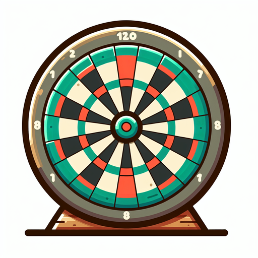Cartoon flat dart board.
Single Game Texture. In-Game asset. 2d. White background. High contrast. No shadows..
Single Game Texture.  In-Game asset.  2d.  Blank background.  High contrast.  No shadows