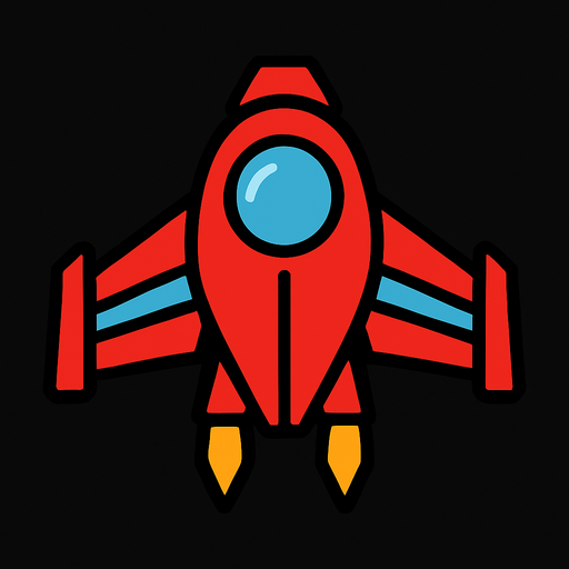 Uzay gemisi.
In-Game asset.  2d.  High contrast.  No shadows