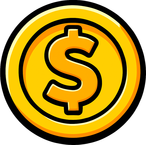 Coin.
In-Game asset.  2d.  High contrast.  No shadows