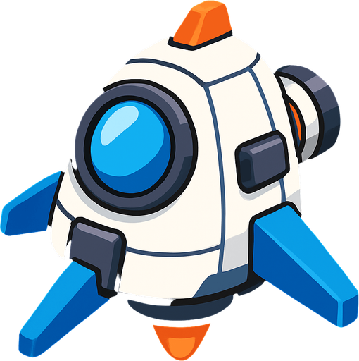 nave de astronauta.
In-Game asset.  High contrast.  No shadows. 3D