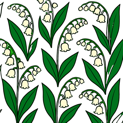 Fond d'écran muguet.
In-Game asset.  2d.  High contrast.  No shadows