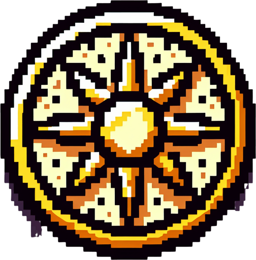 Coin.
Single Game Texture. In-Game asset. 2d. Blank background. High contrast. No shadows.