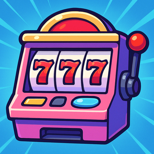 An icon of a slot machine. Anime style. High definition..
In-Game asset.  2d.  High contrast.  No shadows