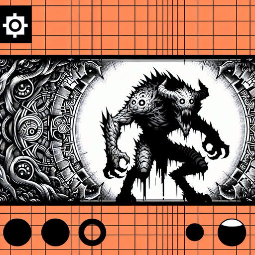 Monstrum.
Single Game Texture. In-Game asset. 2d. Blank background. High contrast. No shadows.