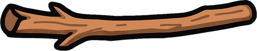 Stick.
In-Game asset.  2d.  High contrast.  No shadows