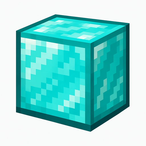 Minecraft Elmas bloğu.
In-Game asset.  High contrast.  No shadows