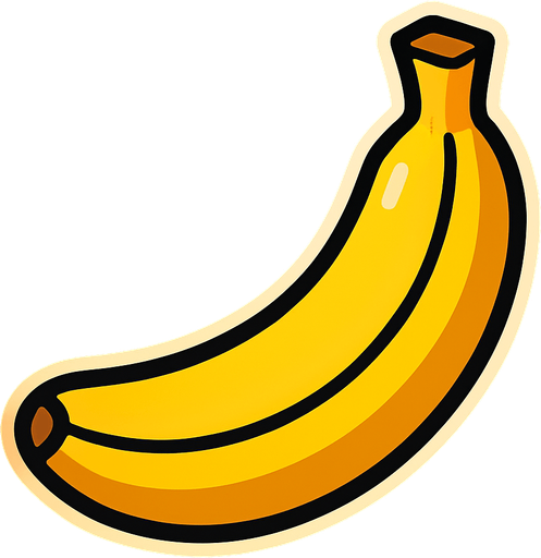Banana.
In-Game asset.  2d.  High contrast.  No shadows