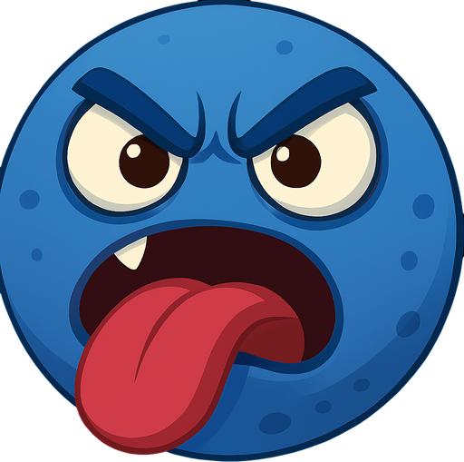 make it angry and blue