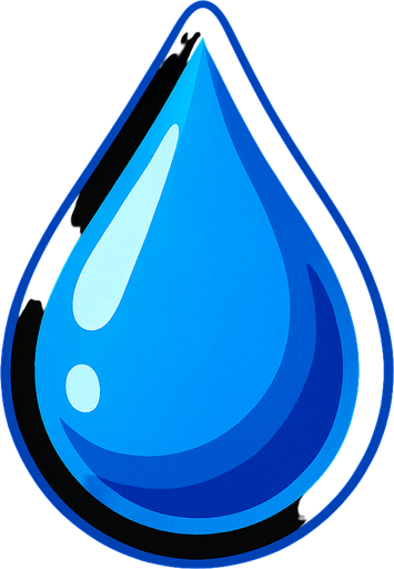 Regn drope.
In-Game asset.  2d.  High contrast.  No shadows