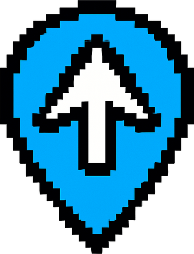 Navigation pixel.
In-Game asset.  2d.  High contrast.  No shadows