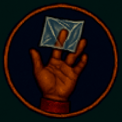 A hand with a piece of plastic