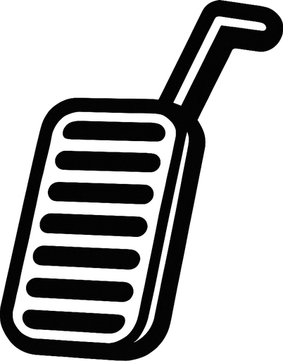 Accelerator pedal vertical.
In-Game asset.  2d.  High contrast.  No shadows