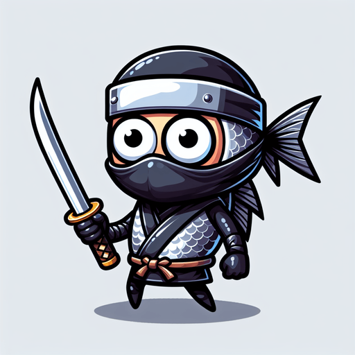 忍者鰯.
Single Game Texture. In-Game asset. 2d. Blank background. High contrast. No shadows.