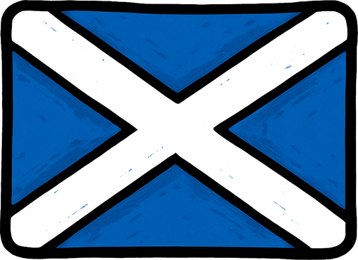 scotland flag.
In-Game asset.  2d.  High contrast.  No shadows