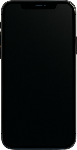 a smartphone (black screen)
