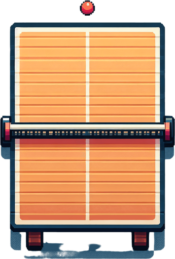 Pong table. Top view facing screen.
Single Game Texture.  In-Game asset.  2d.  Blank background.  High contrast.  No shadows