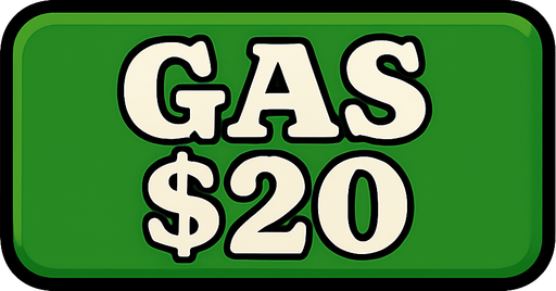 Make button green and change test to say 'Gas $20'