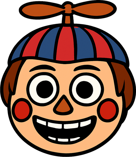 balloon boy head.
In-Game asset.  2d.  High contrast.  No shadows