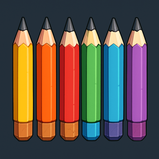 Pack of different pencils.
In-Game asset.  High contrast.  No shadows. 3D