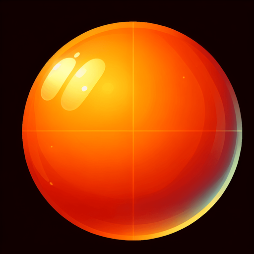 glowing orange sphere.
Single Game Texture.  In-Game asset.  2d.  Blank background.  High contrast.  No shadows