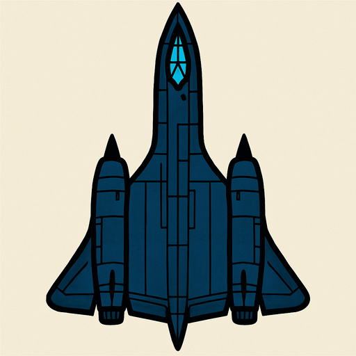 SR-71 uppifrån.
In-Game asset.  2d.  High contrast.  No shadows
