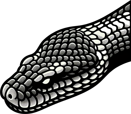 Single, Anaconda snake head segment. Seen from above.
Single Game Texture. In-Game asset. 2d. Blank background. High contrast. No shadows.