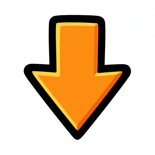 Down arrow.
In-Game asset.  2d.  High contrast.  No shadows