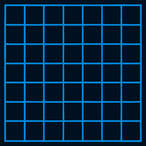 screen-wrappable repeating blue grid on dark background.
In-Game asset.  2d.  High contrast.  No shadows