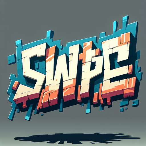 граффити слово Swipe.
Single Game Texture. In-Game asset. 2d. Blank background. High contrast. No shadows.