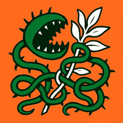 stickyVineSnare.
2d.  High contrast.  No shadows