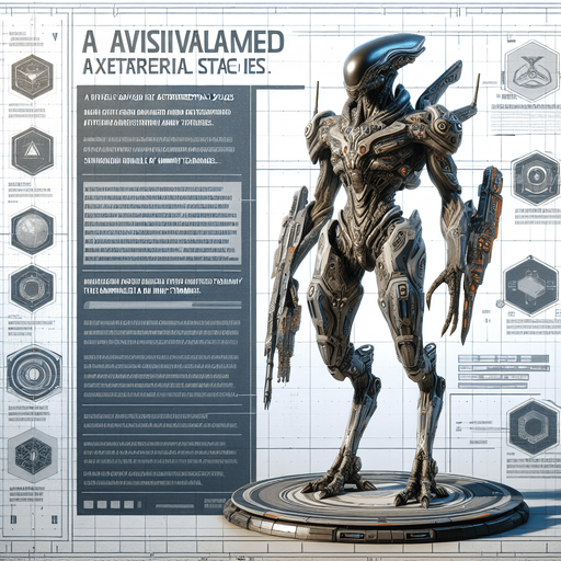 An alien with high tec weaponry and armory.
Single Game Texture.  In-Game asset.  2d.  Blank background.  High contrast