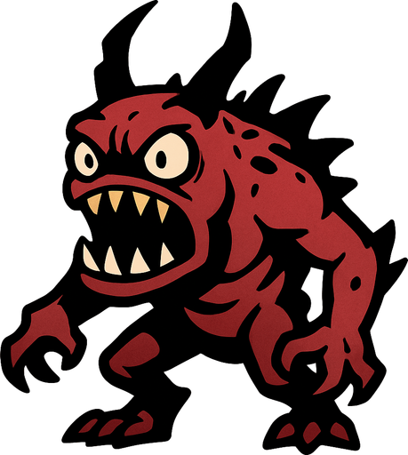 creature enemy.
In-Game asset.  2d.  High contrast.  No shadows