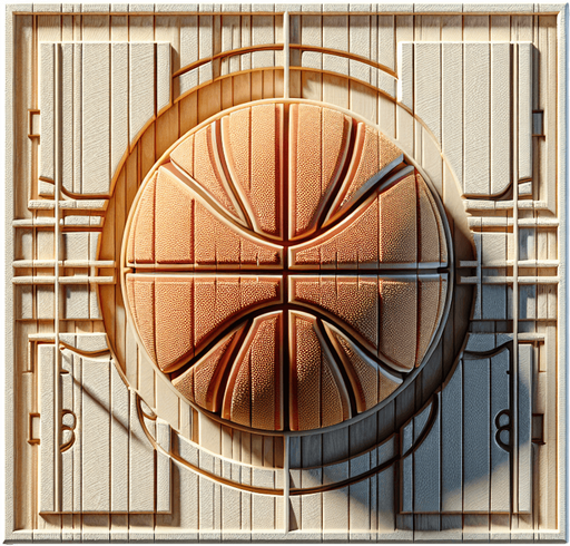 Basketball.
Single Game Texture. In-Game asset. 3D. Full background. High contrast. 
Yes shadows.