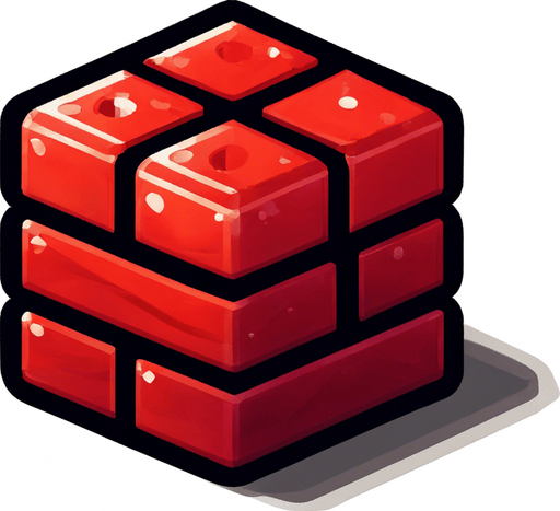 a silver brick block