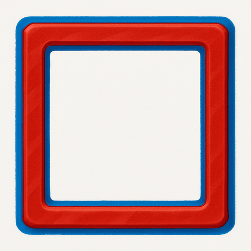 Cuadro rojo con azul para seleccionar algo.
In-Game asset.  No shadows