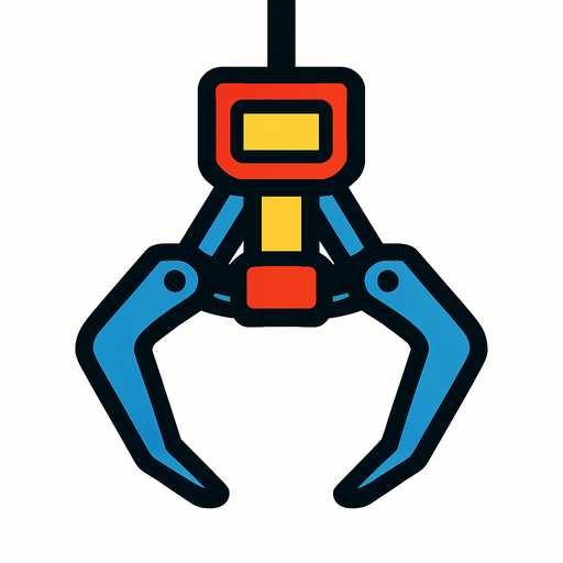 claw for machine.
In-Game asset.  2d.  High contrast.  No shadows