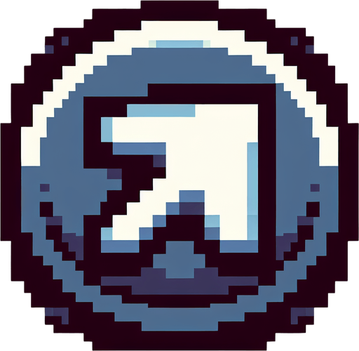 button with an arrow, 8bit pixelart.
Single Game Texture. In-Game asset. 2d. Blank background. High contrast. No shadows.