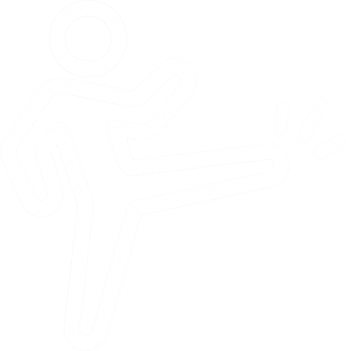transparent kicking feet simbol.
In-Game asset.  2d.  High contrast.  No shadows