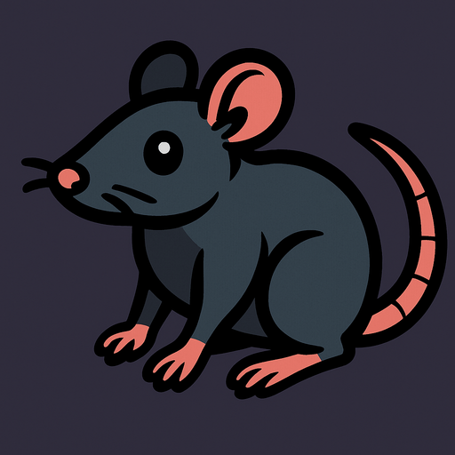 Rat.
In-Game asset.  2d.  High contrast.  No shadows