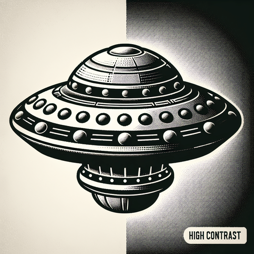 A RIVAL UFO PNG.
Single Game Texture. In-Game asset. 2d. Blank background. High contrast. No shadows.