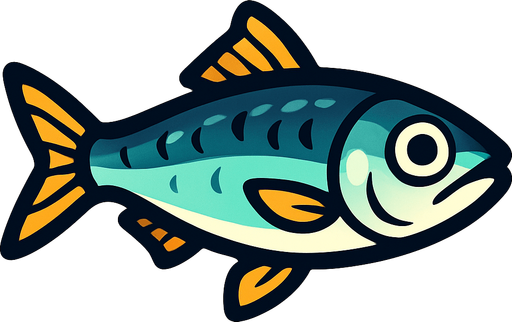 sardine.
In-Game asset.  2d.  High contrast.  No shadows