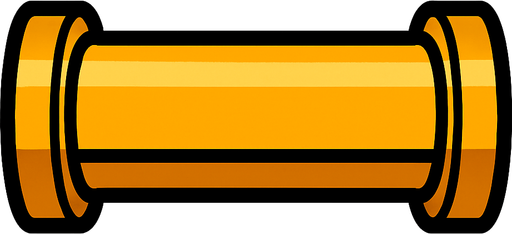 2d strait 2 sided pipe.
In-Game asset.  2d.  High contrast.  No shadows