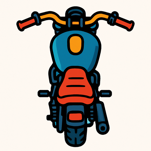 what appears from the upper side motorcycle.
In-Game asset.  2d.  High contrast.  No shadows
