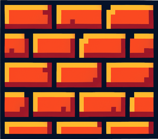 8bit wall.
In-Game asset.  2d.  High contrast.  No shadows