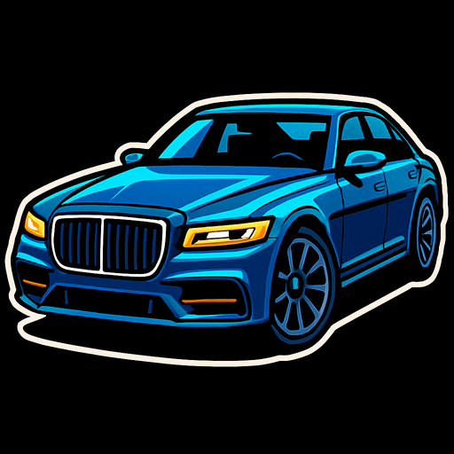 Luxury car.
In-Game asset.  2d.  High contrast.  No shadows