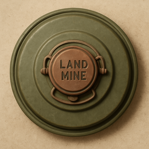 landmine from top view