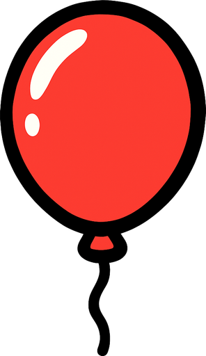 red balloon.
In-Game asset.  2d.  High contrast.  No shadows