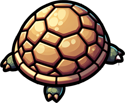 Turtle shell.
Single Game Texture.  In-Game asset.  2d.  Blank background.  High contrast.  No shadows